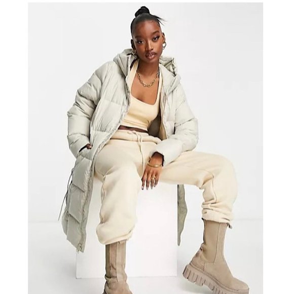 NWT Jack Wolfskin Long Puffer Coat, Light Grey Taupe, Size XS - Picture 5 of 16